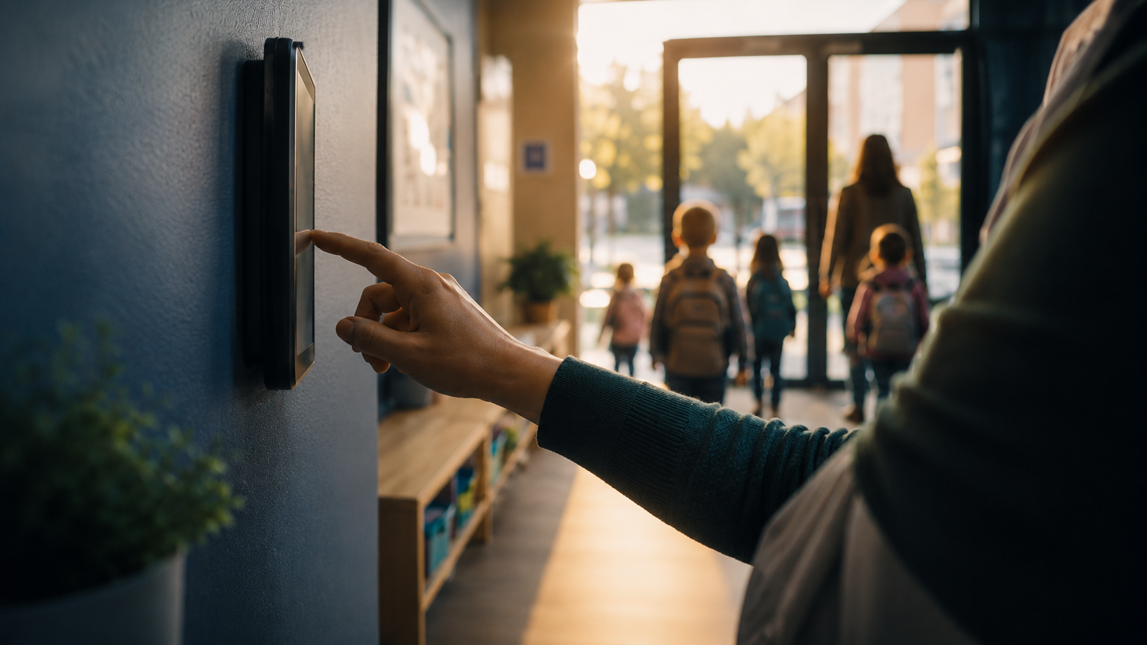 An attendance check-in screen used to confirm every child is accounted for
